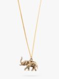 L & T Heirlooms Second Hand 9ct Yellow Gold Elephant Pendant Necklace, Gold