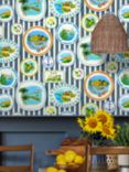 Mini Moderns Porcellana Wallpaper, Washed Denim MMTLG08WD