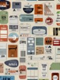 Mini Moderns Jet Set Wallpaper, Stone MMTLG09ST