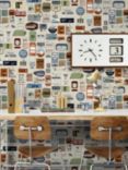 Mini Moderns Jet Set Wallpaper, Stone MMTLG09ST