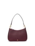 Lauren Ralph Lauren Danni 26 Leather Shoulder Bag, Pinot Noir