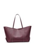 Lauren Ralph Lauren Emerie Leather Large Tote Bag, Pinot Noir