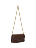 Lauren Ralph Lauren Sawyer Leather Shoulder Bag, Dark Mahogany