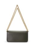 Lauren Ralph Lauren Sawyer Leather Shoulder Bag, Dark Olive