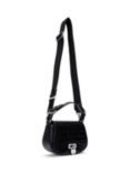 Lauren Ralph Lauren Tanner Leather Croc Embossed Cross Body Bag