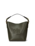 Lauren Ralph Lauren Witley Leather Medium Bucket Bag, Dark Olive