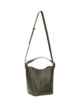 Lauren Ralph Lauren Witley Leather Medium Bucket Bag, Dark Olive