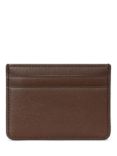 Lauren Ralph Lauren Leather Slim Card Holder, Dark Mahogany