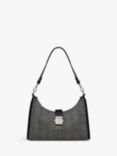 Radley Sloane Street Herringbone Medium Zip Top Shoulder Bag, Black