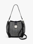 Radley Sloane Street Herringbone Medium Zip Top Grab Bag, Black