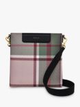 Radley Manor Gardens Check Small Zip-Top Crossbody Bag, Racing Green/Multi