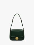 Radley Newton Place Leather Saddle Bag, Racing Green