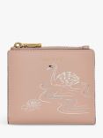 Radley Swanning Around Leather Small Zip-Top Coin Purse, Prairie Pink