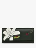 Radley Ladybirds Leather Large Flap Over Matinee Purse, Racing Green