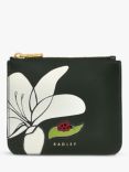 Radley Ladybirds Leather Small Zip Top Coin Purse, Racing Green