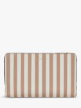 Radley Heritage Dog Outline Leather Stripe Medium Bifold Purse, Silt