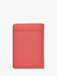 Radley Heritage Dog Outline Leather Passport Holder, Lava