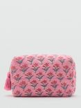 Mango Indie Quilted Cosmetic Bag, Pink