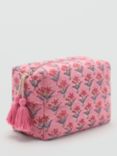 Mango Indie Quilted Cosmetic Bag, Pink