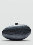 Mango Mona Pebble Clutch Bag, Dark Blue