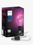 Philips Hue White & Colour Changing Ambiance Wireless Lighting LED with Bluetooth, 6.8W E27 Screw Bulb, Single