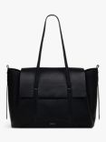 Radley The Chancery Leather Large Flapover Shoulder Bag, Black