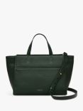 Radley Oak Street Leather Medium Zip Top Grab Bag, Racing Green