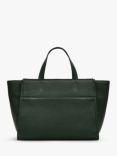 Radley Oak Street Leather Medium Zip Top Grab Bag, Racing Green