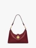 Radley Sloane Street Leather Medium Zip Top Shoulder Bag, Cranberry