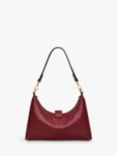 Radley Sloane Street Leather Medium Zip Top Shoulder Bag, Cranberry