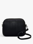 Radley Dukes Place Icon Leather Weave Medium Zip Top Crossbody Bag, Black