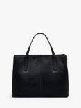 Radley Dukes Place Icon Leather Weave Triple Compartment Zip Top Grab Bag, Black