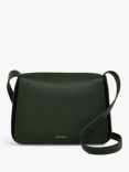 Radley Westwell Lane Leather Medium Flapover Crossbody Bag, Racing Green