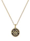 Ted Baker Monella Monogram Button Pendant Necklace, Gold