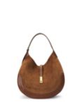 Polo Ralph Lauren Polo ID Suede Shoulder Bag, Cinnamon