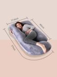 Momcozy Cooling Fabric U-Shaped Pregnancy Pillow