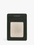 Radley Heritage Dog Outline Leather Small Travel Card Holder, Racing Green