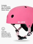 Micro Scooters Plain Bike/Scooter Kids' Safety Helmet, Small, Pink