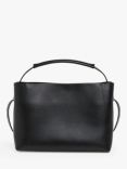 Flattered Hedda Leather Midi Cross Body Bag, Black