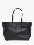 Flattered Lesley Leather Tote Bag, Black