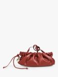 Flattered Cissi Leather Ruched Clutch Bag