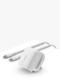 Belkin BoostCharge 20W USB-C Wall Charger & USB-C Cable with Lightning Connector, 1m, White
