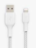Belkin BoostCharge Braided Lightning to USB-A Cable, 2m, White