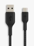 Belkin BoostCharge Braided USB-C to USB-A Cable, 2m, Black