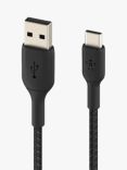 Belkin BoostCharge Braided USB-C to USB-A Cable, 2m, Black