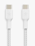 Belkin BoostCharge Braided USB-C to USB-C Cable, 1m, White