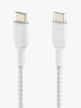 Belkin BoostCharge Braided USB-C to USB-C Cable, 1m, White