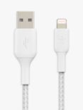 Belkin BoostCharge Braided Lightning to USB-A Cable, 1m, White