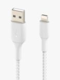 Belkin BoostCharge Braided Lightning to USB-A Cable, 1m, White