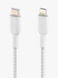 Belkin BoostCharge Braided Lightning to USB-C Cable, 1m, White